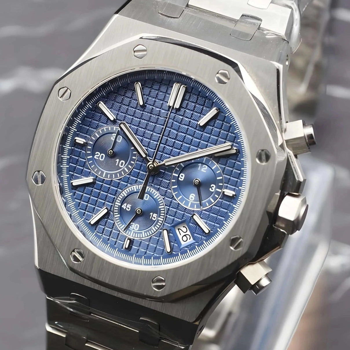 Seikoak Blue Chronograph