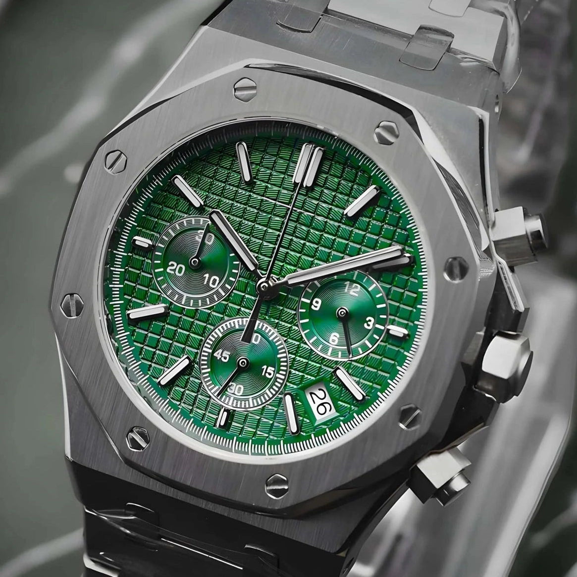 Seikoak Green Chronograph
