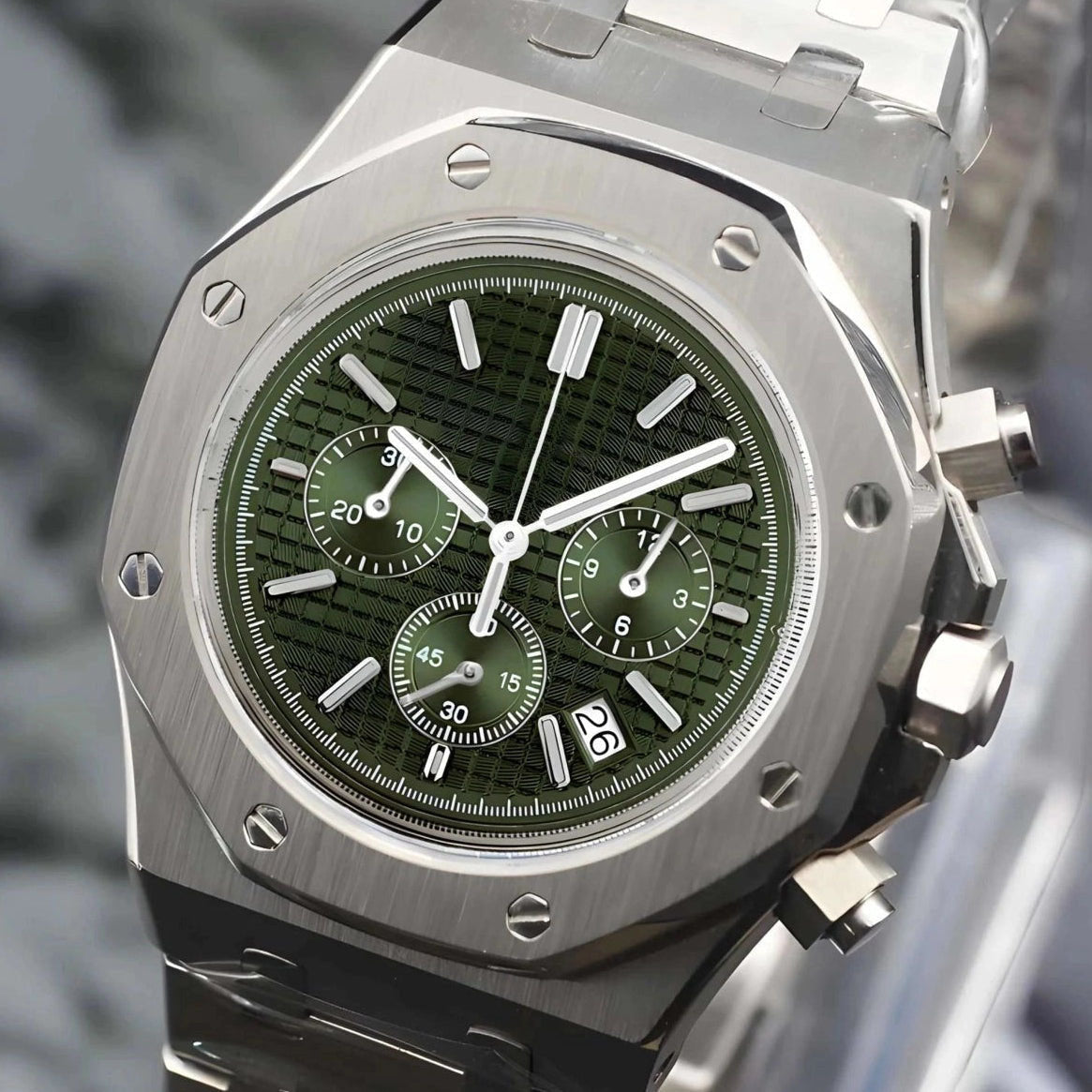 Seikoak Olive Green Chronograph